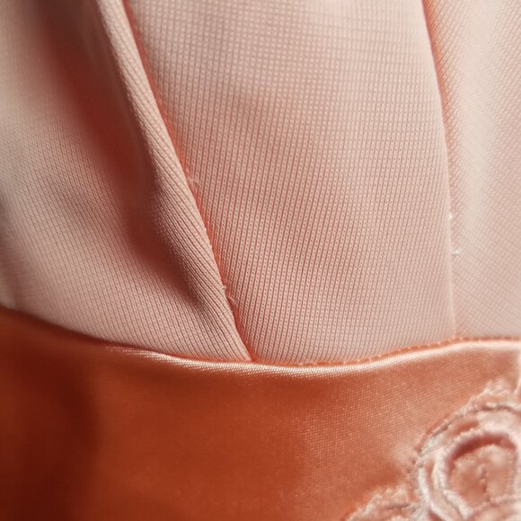 Vtg  1960s Gossard Artemis Coral Maxi Slip Dress Babydoll Fairy Nightgown Sz L - Picture 8 of 9